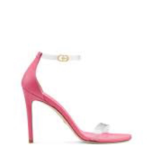 Stuart Weitzman Nudistcurve Ankle Strap 100 in India Pink 8 NIB - Picture 1 of 10